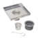 4" Square Shower Drain with Zero Pattern Grate