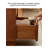 Modern Cherry Display Cabinet, Ribbed Glass & Drawers