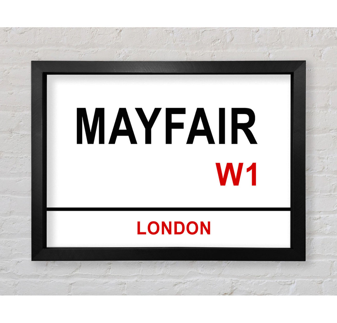 Mayfair Signs - Einzelne Bilderrahmen Typografie