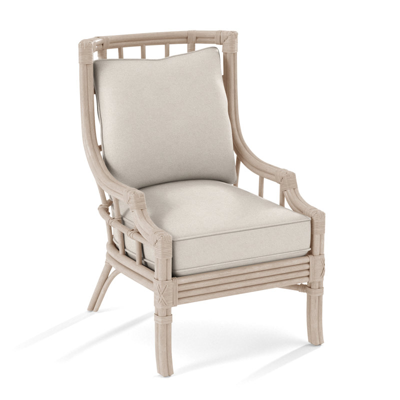 Fauteuil large 28,5 po Seville, Bisque, Lin colombe élite