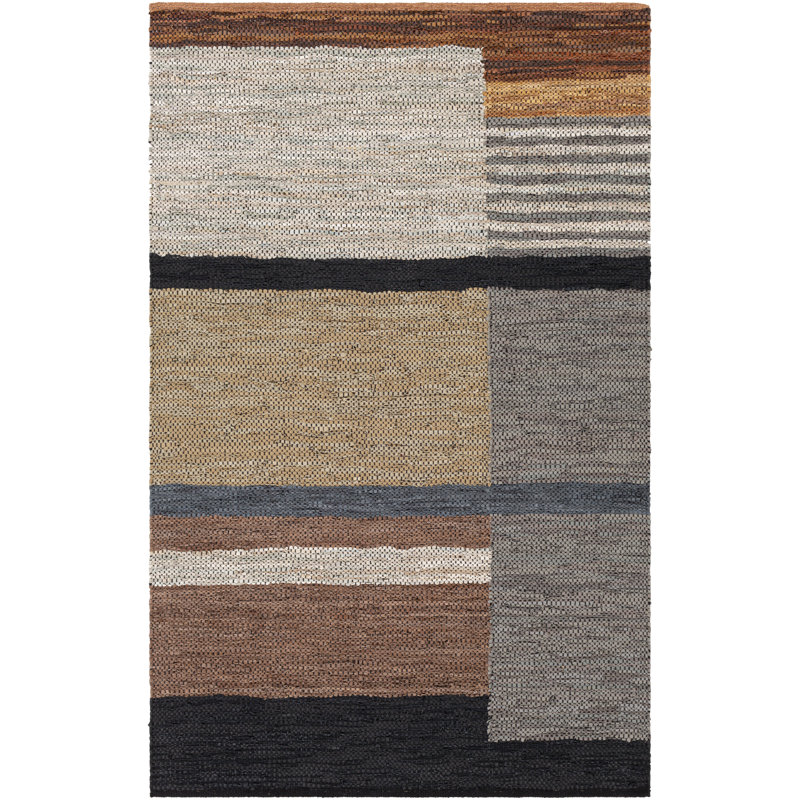 Tapis brun / beige clair / gris moyen Pim, Rectangle de 10 pi x 14 pi