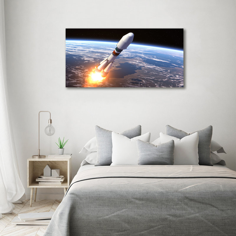 A Space Rocket 1 Piece Wall Art on Canvas