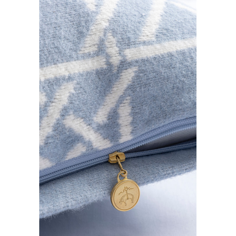 Coussin décoratif géométrique LATTICE Work, Bleu marine clair