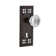 Craftsman Plate with Decorative Keyhole and Crystal Door Knob