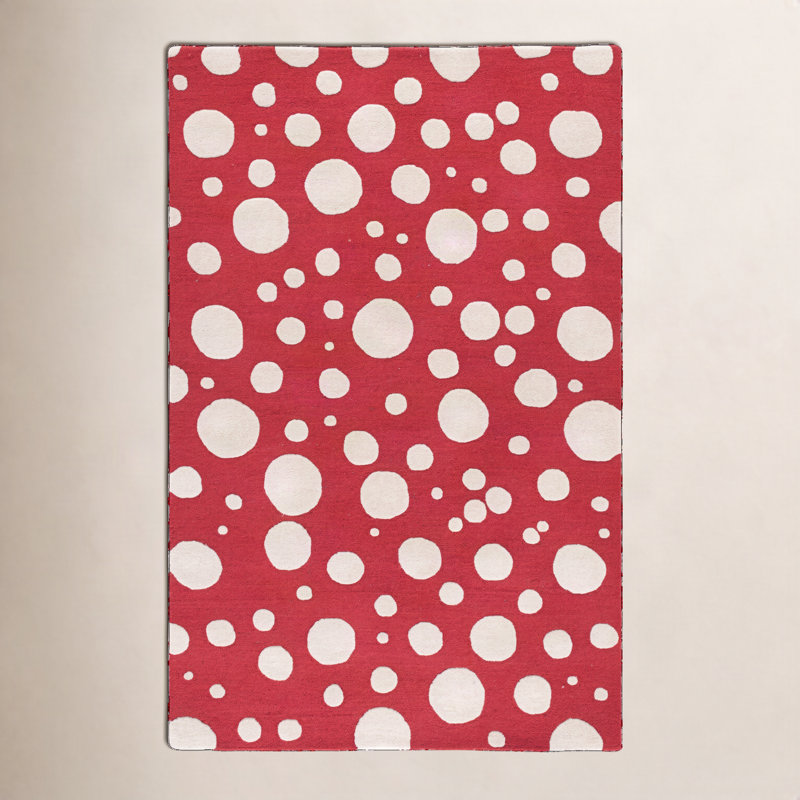 Tapis rouge / ivoire Camey, Rectangle 3 pi x 5 pi