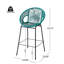 Bleu sarcelle faux de 2, conception ergonomique pour le soutien du corps, esthétique tissée exquise, cadre, siège profilé polyvalent approprié, style élégant, bar de jardin et de maison