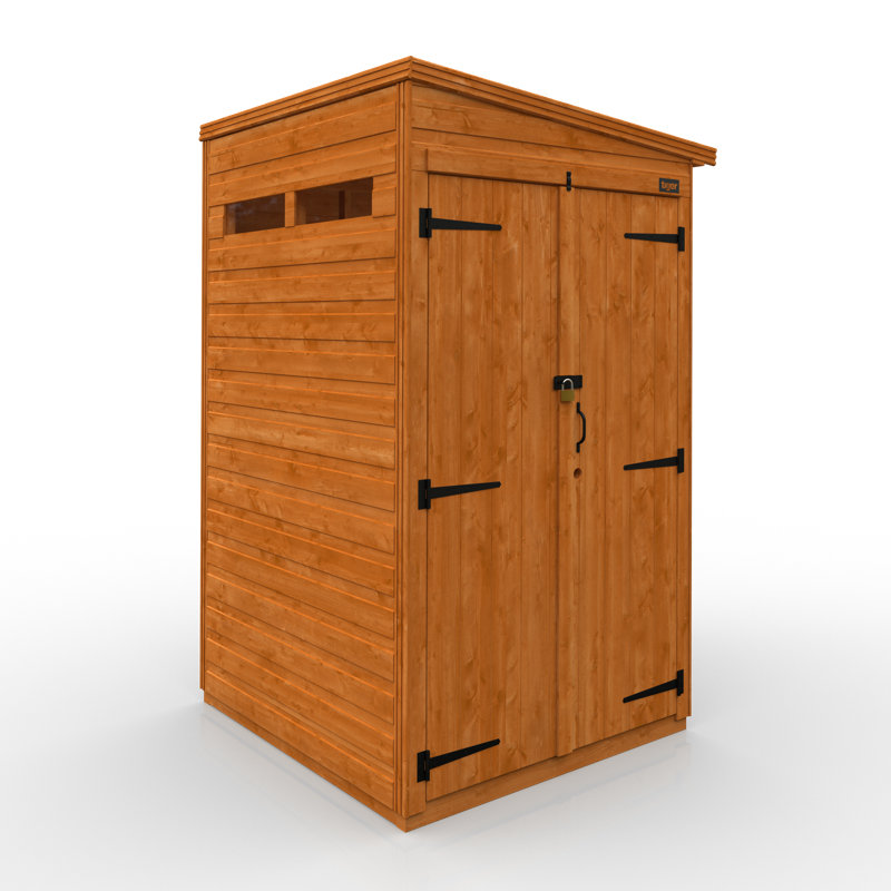 TigerFlex® Modular Buildings 4 ft. W x 4 ft. D Solid Wood Shiplap Pent Garden Shed
