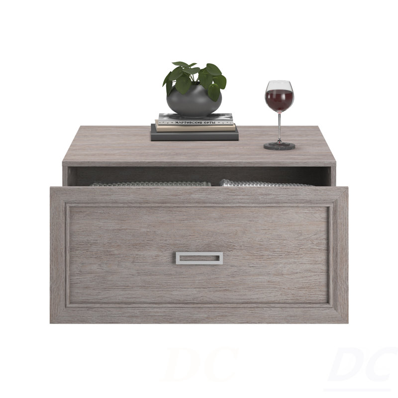 Table basse au design élégant, finition gris moyen, table