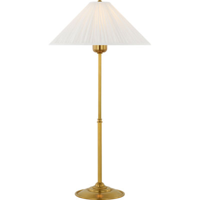 Soren 23" Table Lamp with Silk Pleated Shade