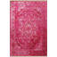 Tapis décoratif frangé à motif rose à motif traditionnel-1920403158