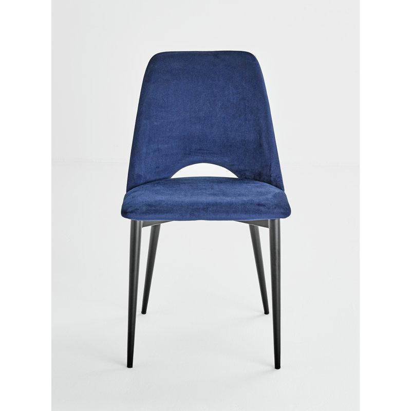 Kermit 48cm H Velvet Upholstered Parsons Chair, Navy