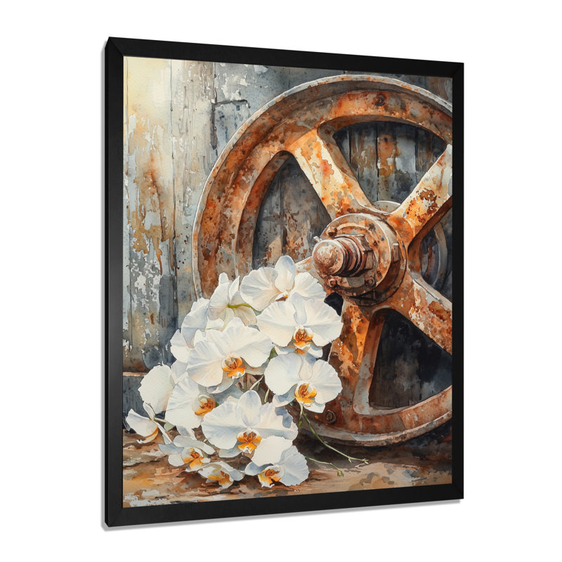 Laceigh - impressions murales florales, Impression d'un seul cadre photo, Noir, noir, noir, noir, H 20 po x l 12 po