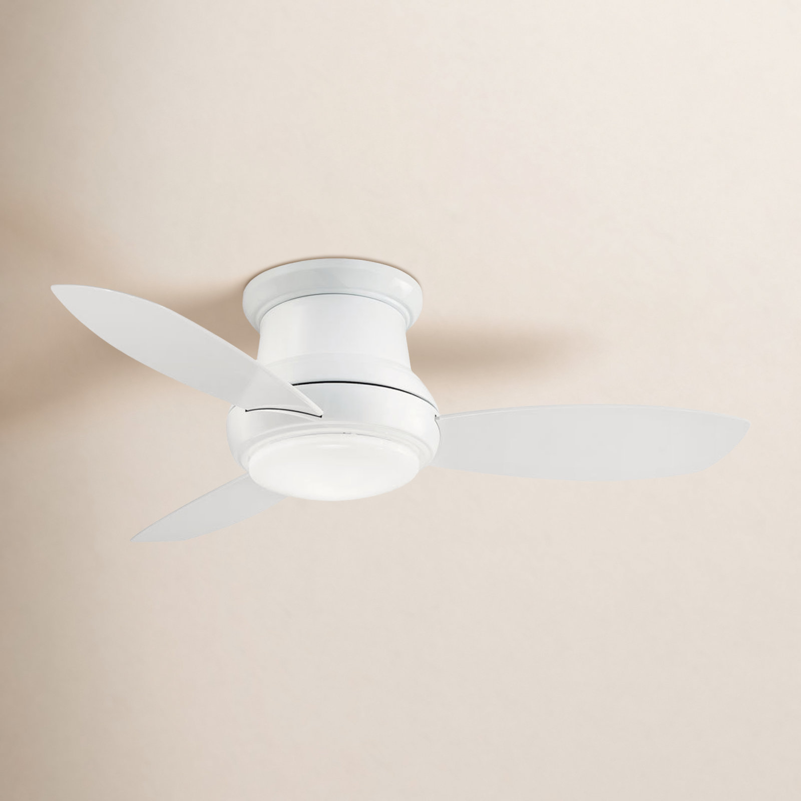 Concept II 44" Ceiling Fan with Light Kit, White, LED