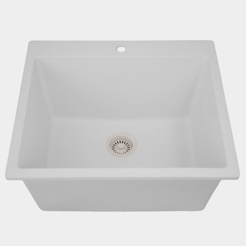 Rockport 25'' L x 21.75'' W Laundry Sink, White