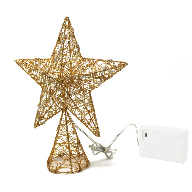 Christmas No Animal(s) Tree Top Star, Gold
