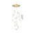 15-Light Gold Chandelier With White Glass Pendants-355020296