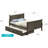 Elegant Gray Trundle Bed With Timeless Charm