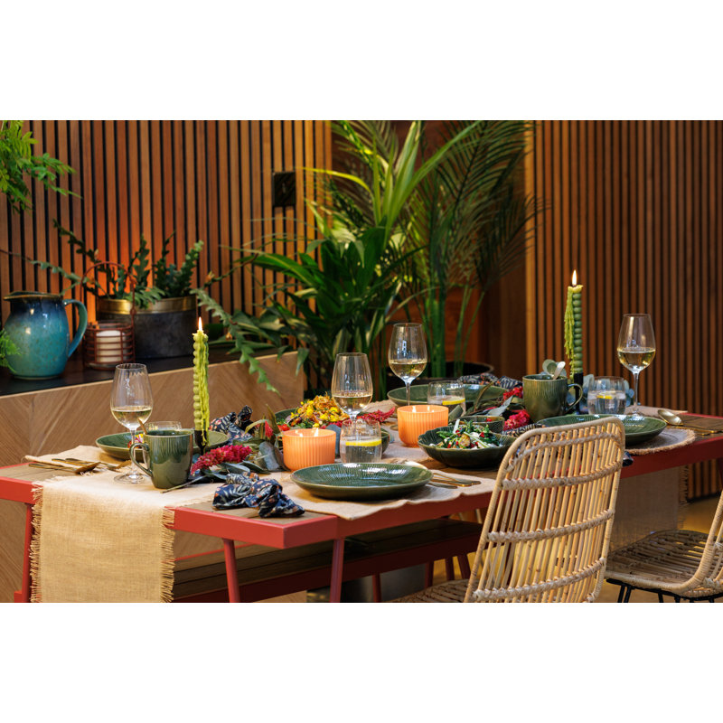 Mikasa Frayed Jute Table Runner, Natural, 230 x 33cm