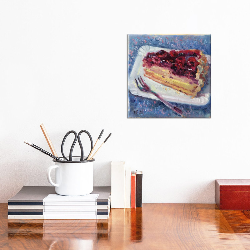 Blackberry Cake 1 Piece Wrapped Canvas Painting, 30.48 cm H x 30.48 cm W