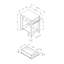 Table de bout compacte avec tiroir caché, porte-gobelet double et tablette inférieure-1322632265
