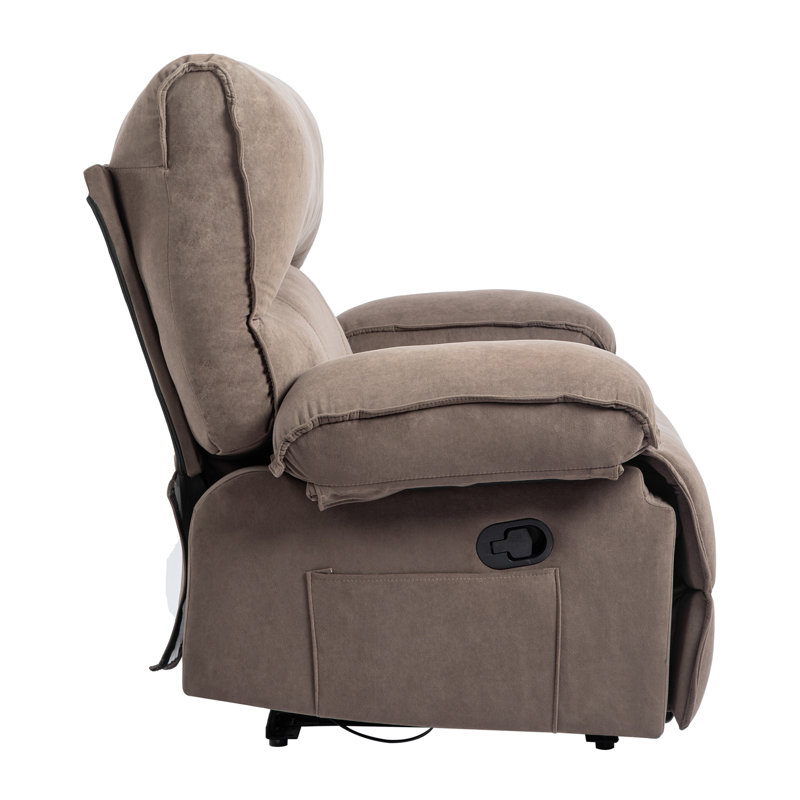 Oversized Manual Recliner Chair Sofa For Living Room, Brown