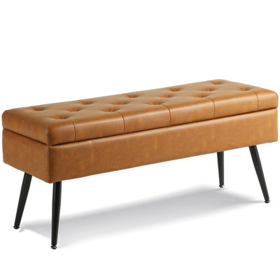 Honoka Faux Leather Upholstered Storage Bench