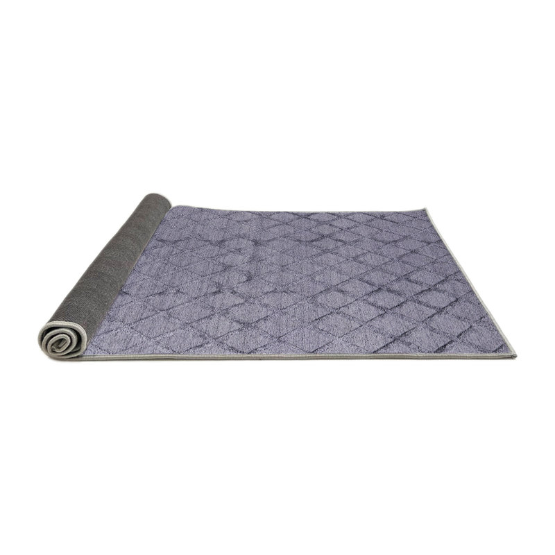 Tapis mauve à motif géométrique Meltem, Rond 6 pi