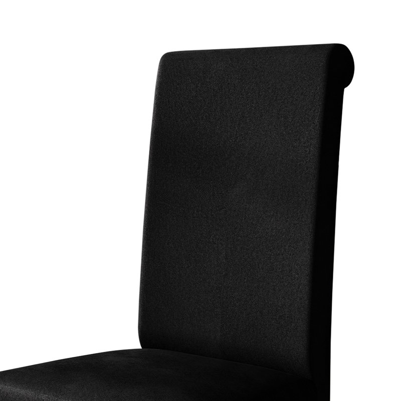Chaise de salle à manger en bois avec table L 59 po Colwell, Black, 7 pièces : table, 6 chaises