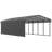 Steel Carport With 1 Side Wall Kit, 12X29X7-100015436