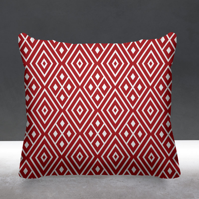 Housse et insert de coussin carré extérieur Aima, L 19 po x H 19 po, Rouge