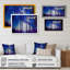 «Blue Trees at Dawn in the Forest II», reproduction sur toile-87371226-87371227