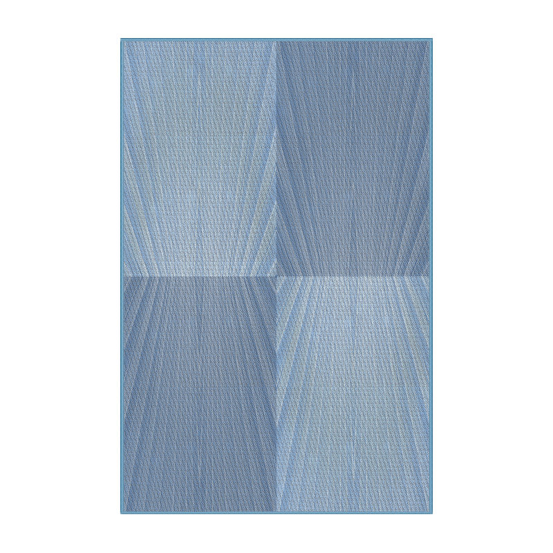 Tapis bleu / gris Choute, Rectangle 5 pi x 7 pi