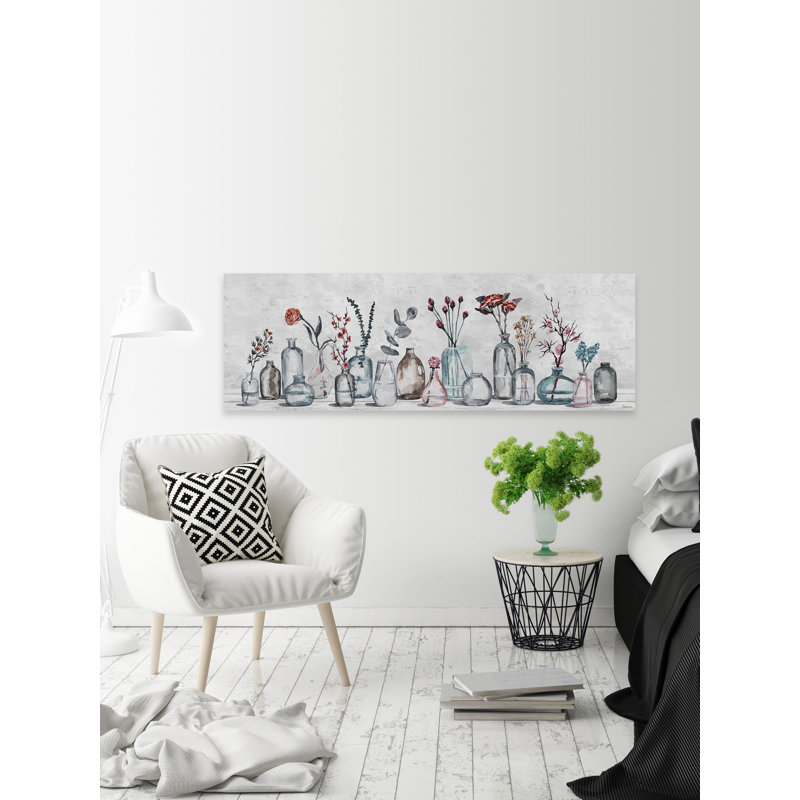 «Assortiment de fleurs en verre», reproduction sur toile tendue, H 5 po x l 15 po