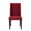 Paire de chaises à oreilles sophistiquées - rouge, bois de bouleau, capitonnage à boutons, l 26,63 po x H 42,41 po x l 21,16 po-1845272580