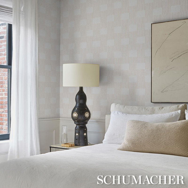 Schumacher X Caroline Z Hurley Field Wallpaper, Sand