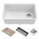30 in. KRAUS Bellucci Workstation Undermount Granite Composite Single Bowl Kitchen Sink in White with Accessories