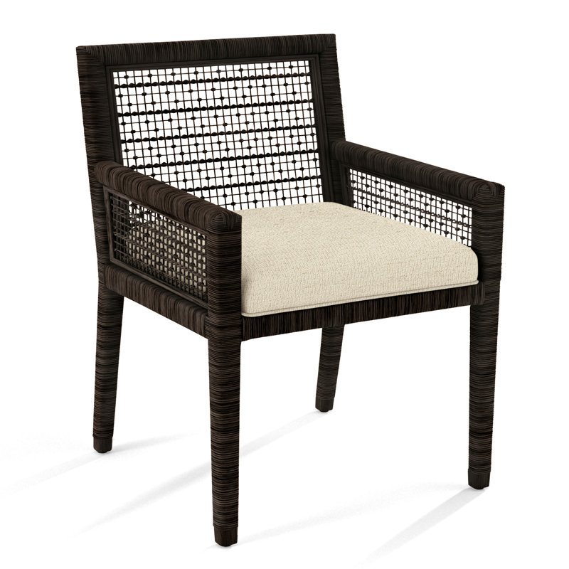 Pine Isle Arm Chair, Coral Textured Plain; 0373-14, Java