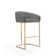 Lioba Upholstered Counter Stool with Metal Frame