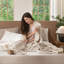 Jeté en gaze 4 couches 100% coton avec frange MooMee-115808088-115808092