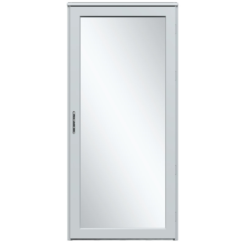 Porte de tempête en verre platine sécurisée (poignée vendue séparément), H 81 po x l 32 po, S'ouvre à gauche vers l'extérieur
