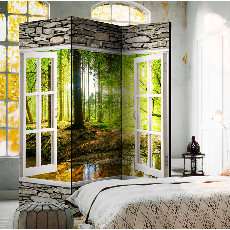 Chaouen Solid Wood Folding Room Divider, 3