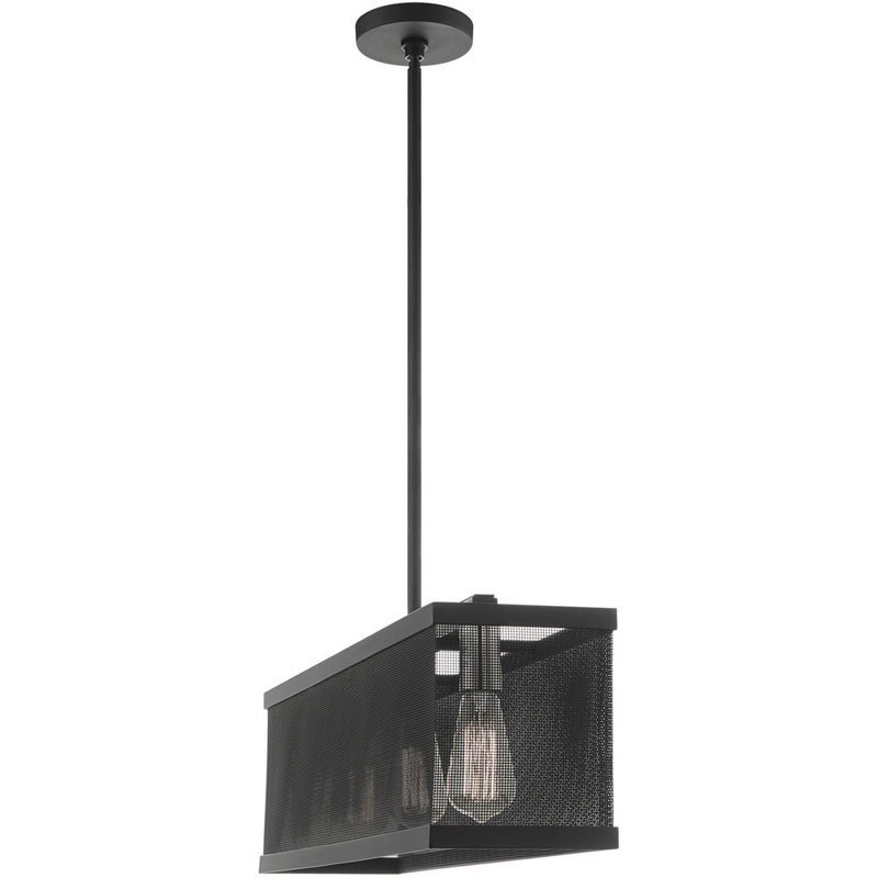 Lustre classique à 3 lumières avec abat-jour, Noir