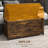 39.4" Storage Chest W/ 2 Safety Hinges, Wooden Box, Rustic Brown-978470437