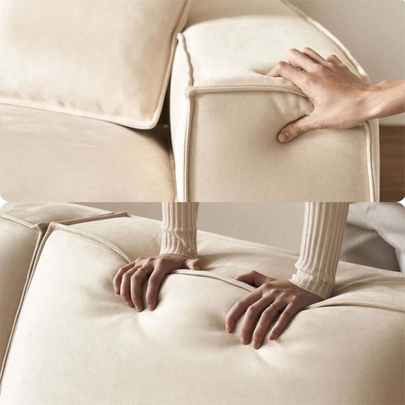 Coussin modulaire en polyester 125,98 po gris, 125.98"W*37.4"D*27.56"H