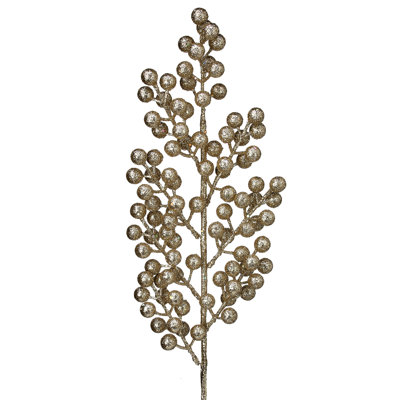 24" Glittered Cluster Berry Spike