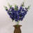 White 36.5 inch Delphinium Stem, Faux Floral for Vase Arrangements and Home Decor