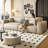 Creamy white Genuine Leather Modular Sofa-625963543