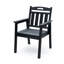 Ensemble de chaises de terrasse en PEHD pour l'extérieur, nécessitant peu d'entretien - pour les jardins, les cours et les terrasses - noir (dossier vertical)