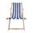 Populus Wood Sling Chair Blue Stripe Broad Blue Stripe (Color: Dark Blue) Folding Chaise Lounge Chair