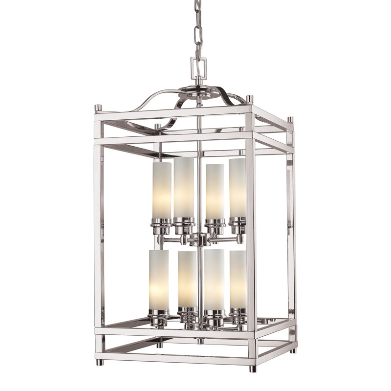 Lustre rectangulaire lanterne 8 lumières Humiston